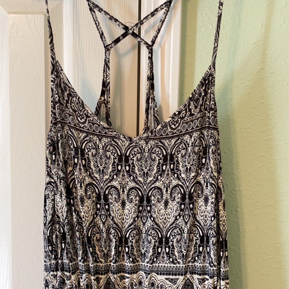 Women’s L long dress Aztec design black/white - Picture 3 of 10